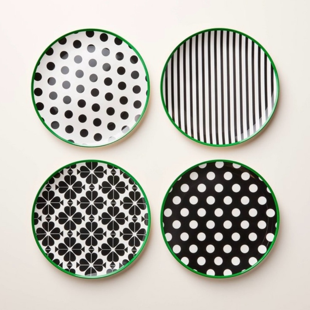 New Kate spade x Target melamine dinner plate set of 4 collab limited designer